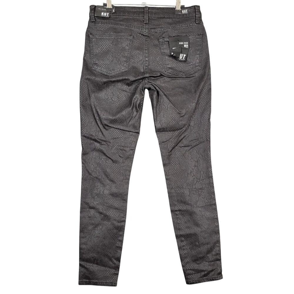 KUT FROM THE KLOTH Black Snake Mia High Rise Ankle Toothpick Skinny Jeans SIZE 8 - Picture 4 of 16
